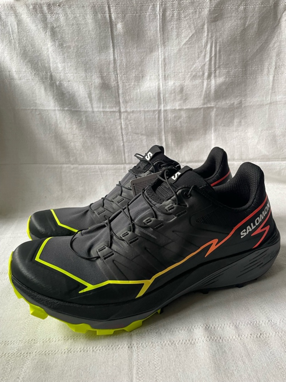 Salomon Thundercross Trail Running Shoes Black Yellow Orange Men's Size 10.5